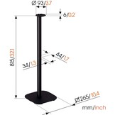 Vogel's SFS 4113 voor Sonos Era 100 Zwart - Speakerstandaard