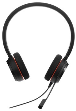 Jabra Evolve 20 MS Stereo (Zwart/Rood) - Headset