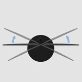 Cavus Vloerstandaard SPHERE Zwart 120 cm