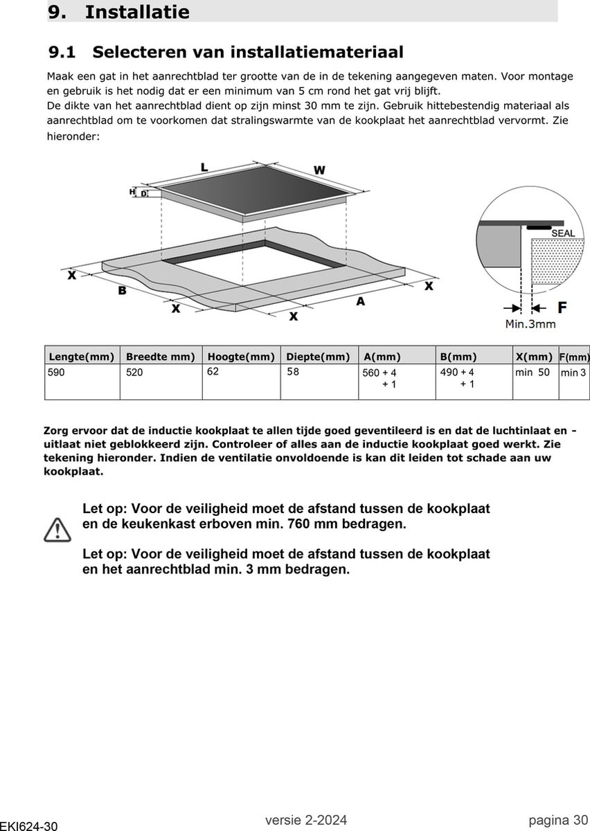 Exquisit EKI624-30 - Inductiekookplaat