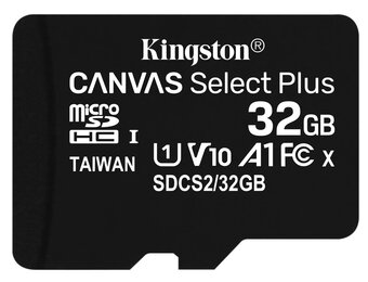 Kingston Canvas Select Plus 32GB Micro SDHC geheugenkaart - Micro SD kaart