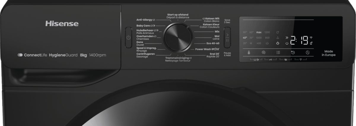 Hisense WF3V843BB/BLX - Wasmachine