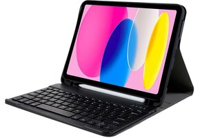 Just in Case Apple iPad 2022 Vintage Bluetooth Keyboard Cover Zwart - Beschermhoes