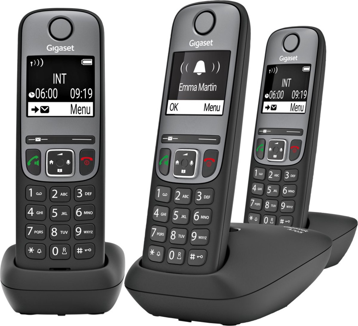 Gigaset A705 Trio Zwart - Dect telefoon