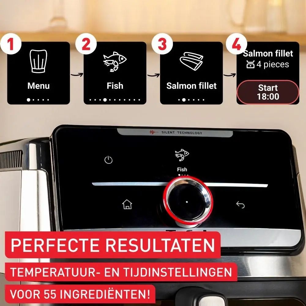 Tefal EY876D Easy Fry Smart & Silence XXL - Hetelucht friteuse