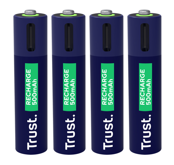 Trust USB-C oplaadbare AAA-batterijen (4-pack)