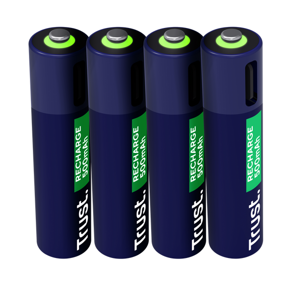 Trust USB-C oplaadbare AAA-batterijen (4-pack)