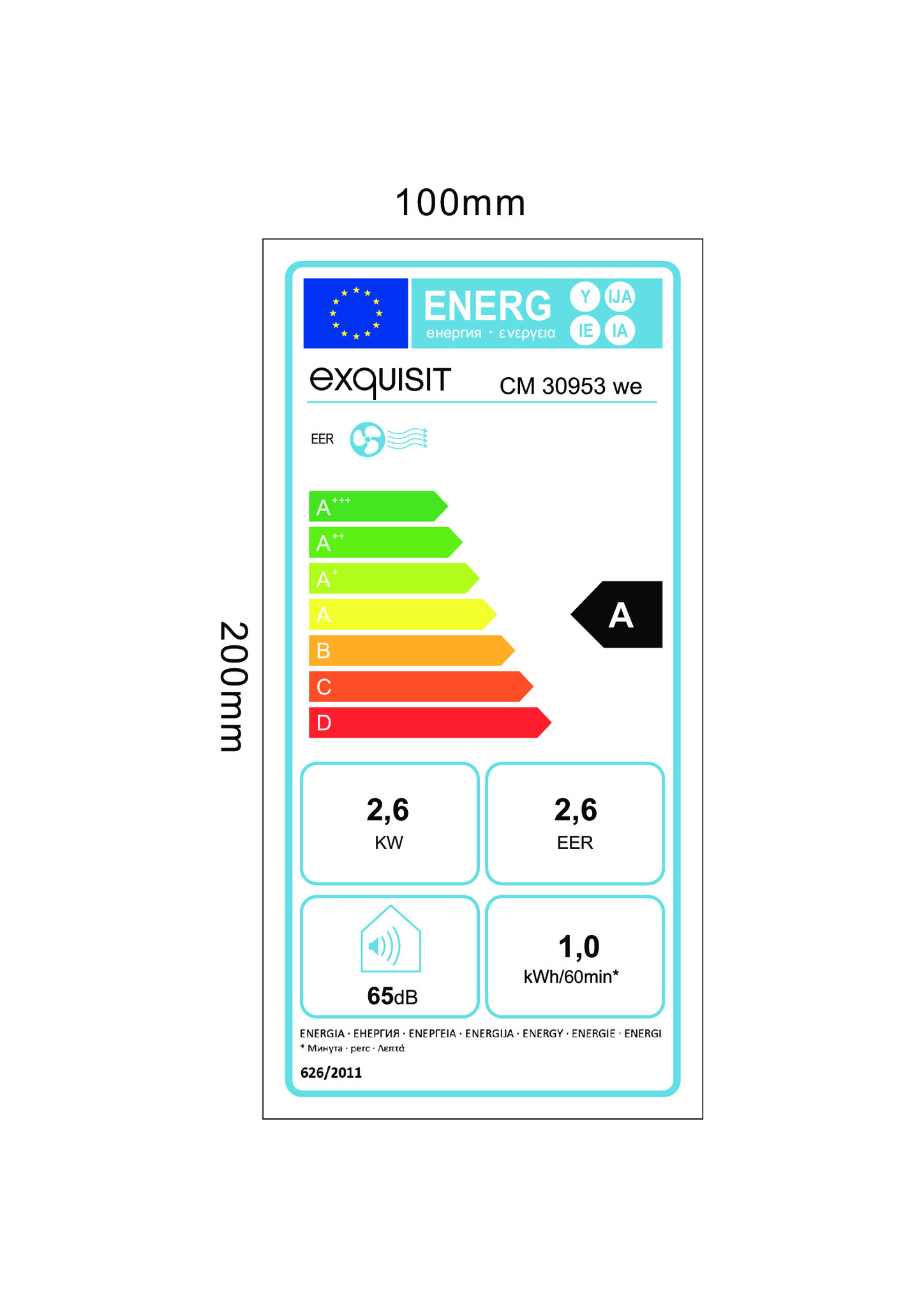 Exquisit CM 30953 WE - Mobiele airco