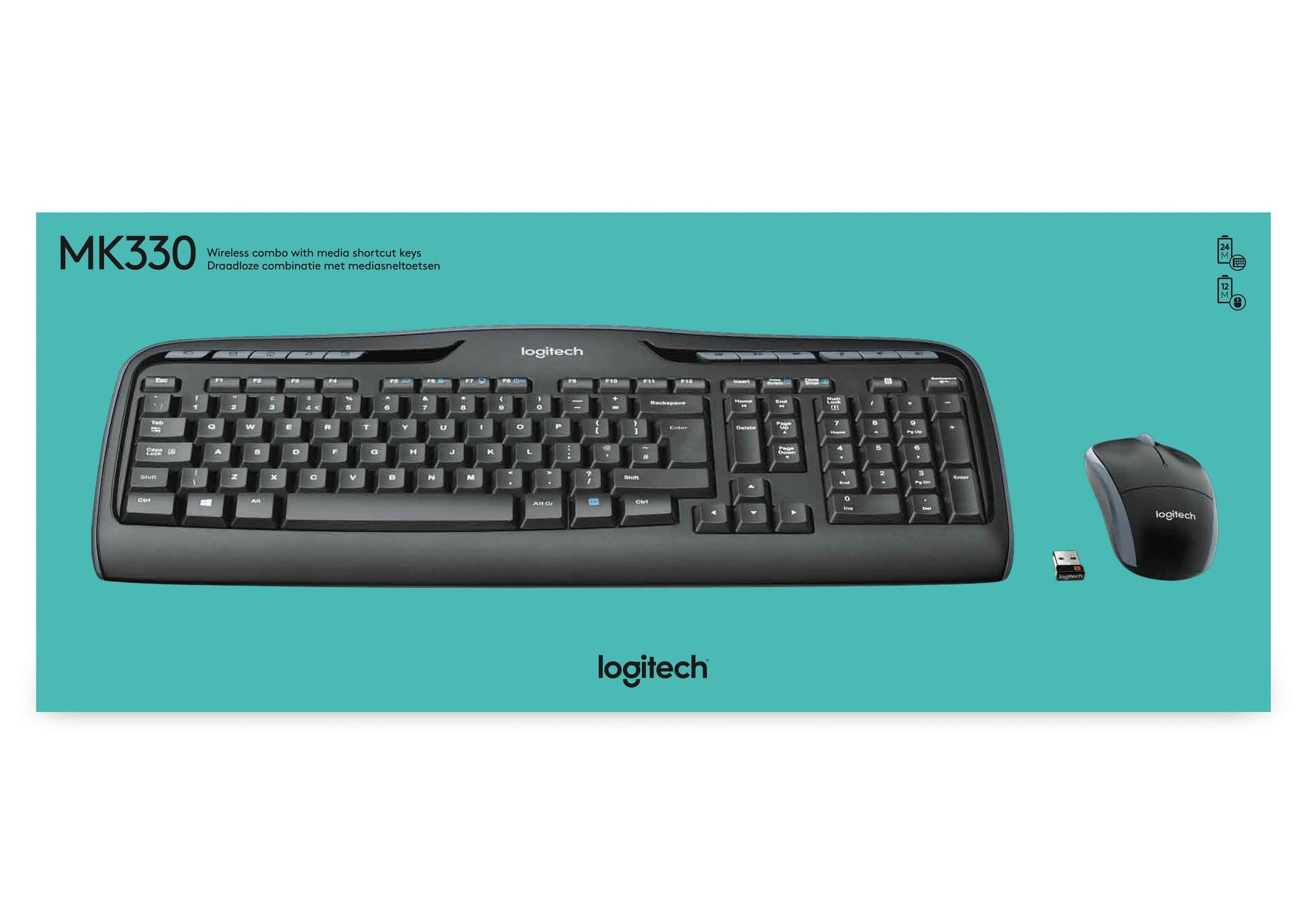 Logitech MK330 Wireless Combo - Toetsenbord