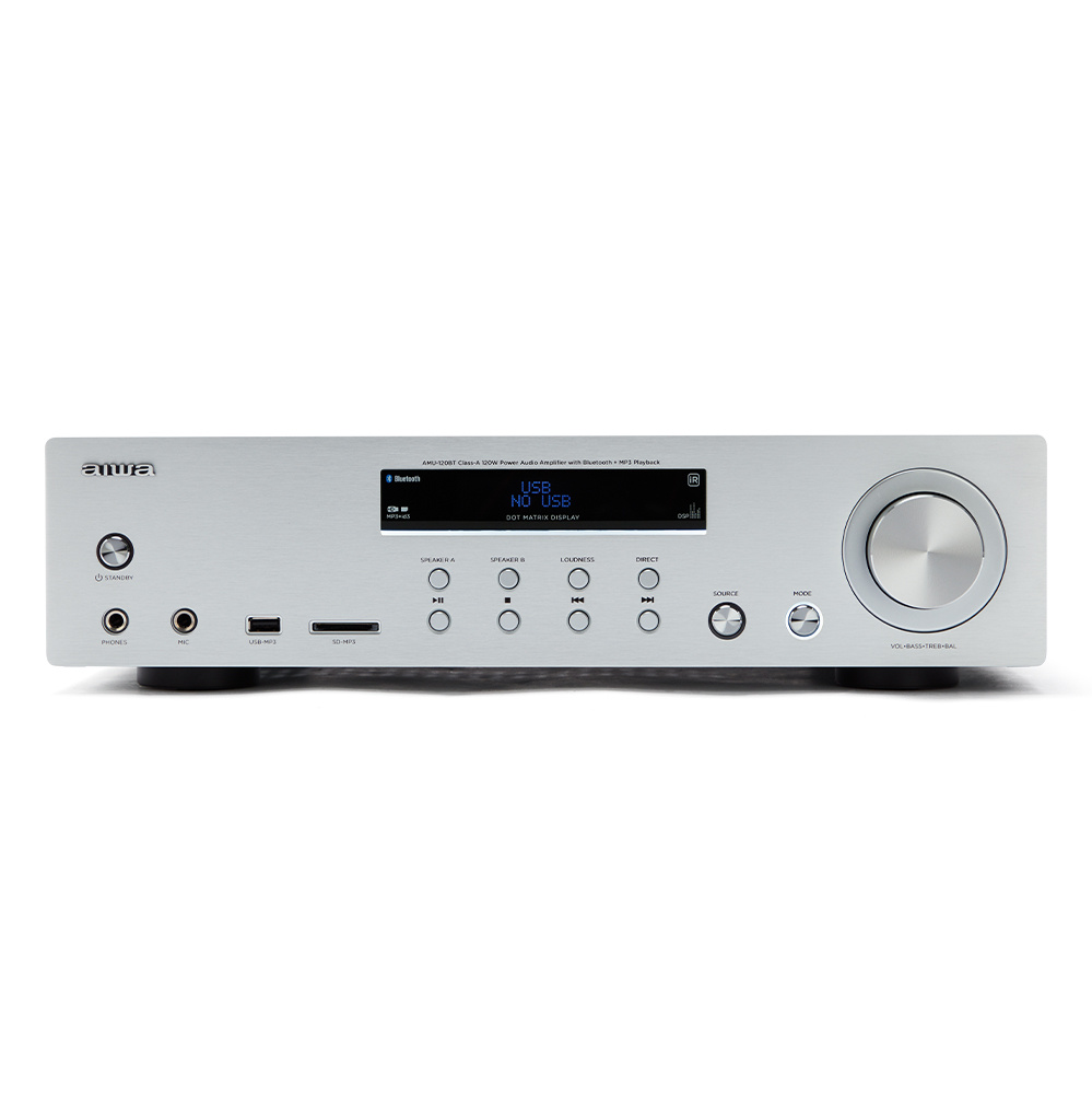 Aiwa AMU-120BTSL Zilver - Versterker