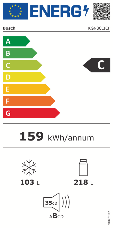 Bosch KGN36EICF - Koel-vriescombinatie