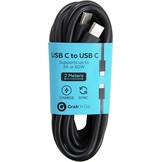 Grab 'n Go USB-C kabel Zwart 2 meter