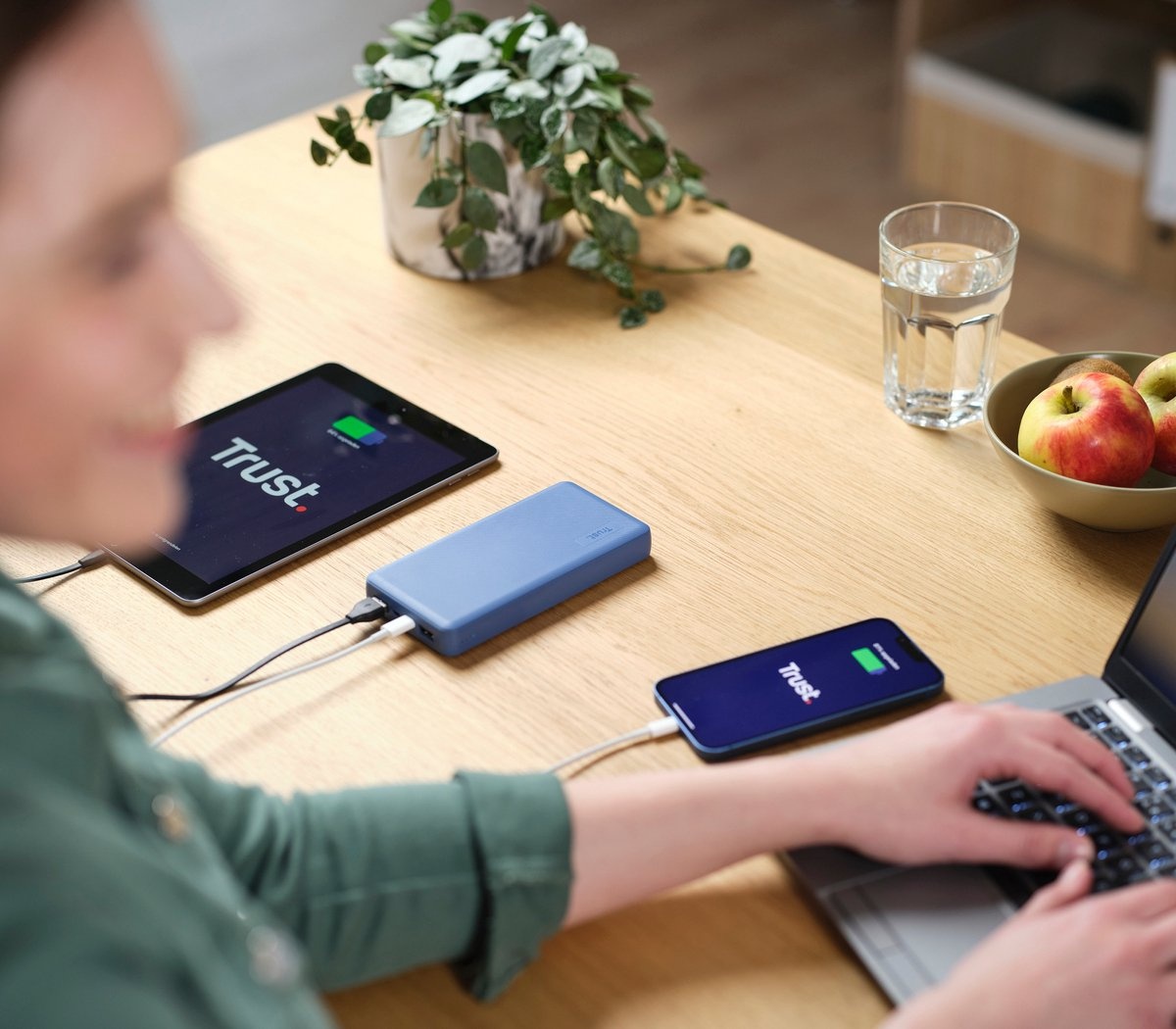 Trust Primo 20.000 mAh Eco Blauw - Powerbank