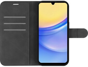 Just In Case Samsung Galaxy A15 Premium Wallet Case Zwart - Telefoonhoesje