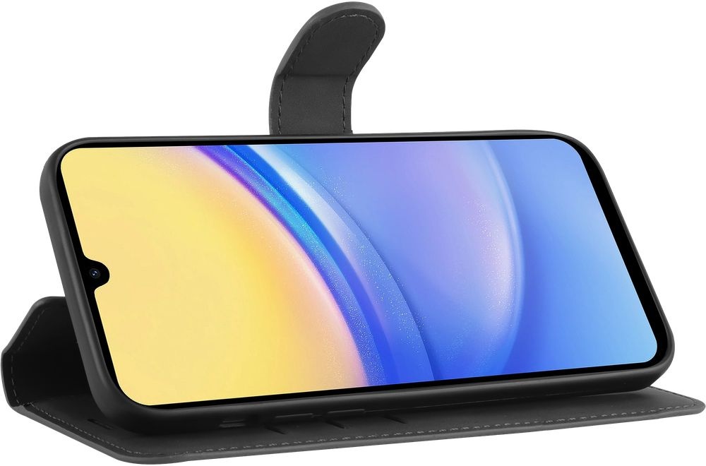 Just In Case Samsung Galaxy A15 Premium Wallet Case Zwart - Telefoonhoesje