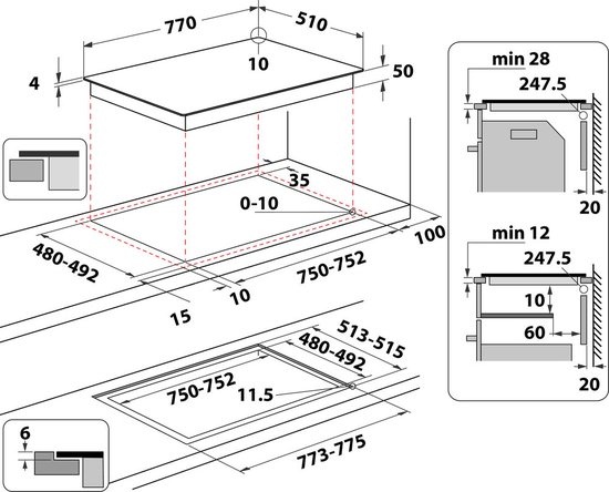 Whirlpool WF S1577 CPNE - Inductiekookplaat