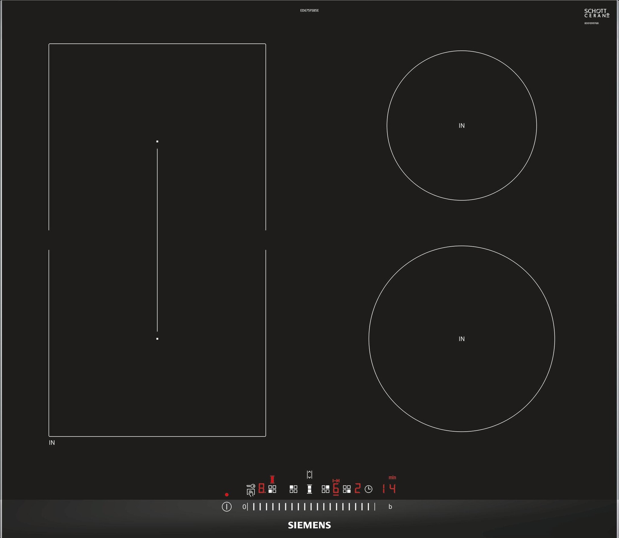 Siemens ED675FSB5E - Inductiekookplaat