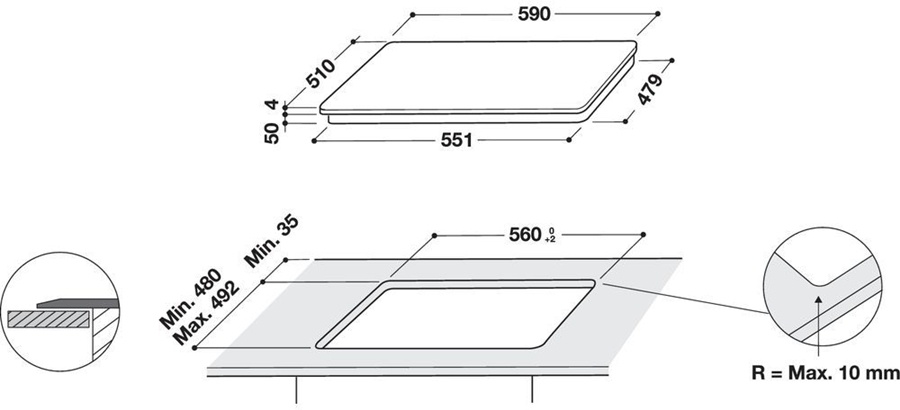 Whirlpool WS Q2760 BF - Inductiekookplaat