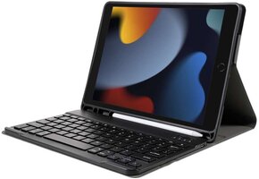 Just in Case Vintage Bluetooth Keyboard Cover - Apple iPad 10.2 - Zwart - Tablethoes