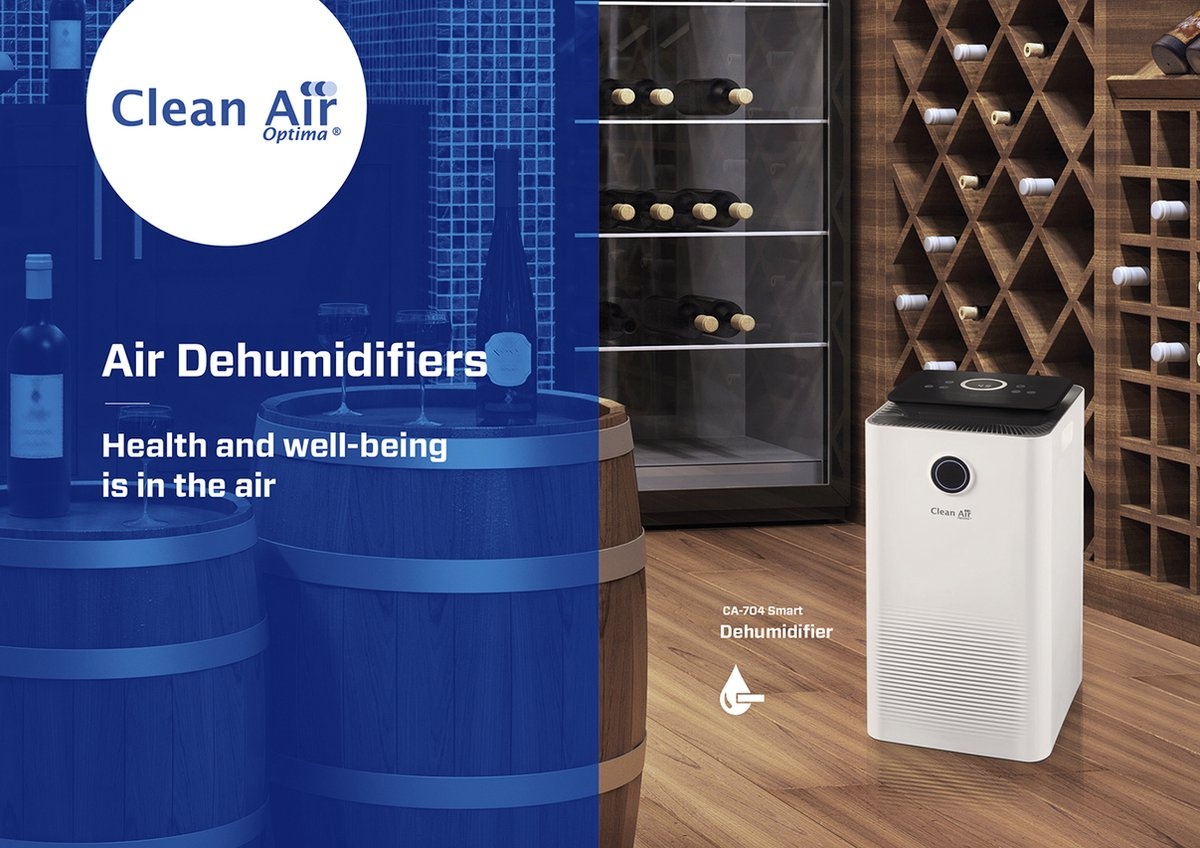 Clean Air Optima CA-704 Smart Wit/zwart - Luchtontvochtiger