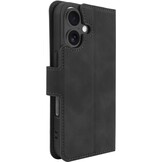Just in Case iPhone 16 Premium Wallet Case Zwart - Telefoonhoesje