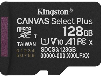 Kingston Canvas Select Plus Gen. 3 microSDXC 128GB - Micro SD kaart