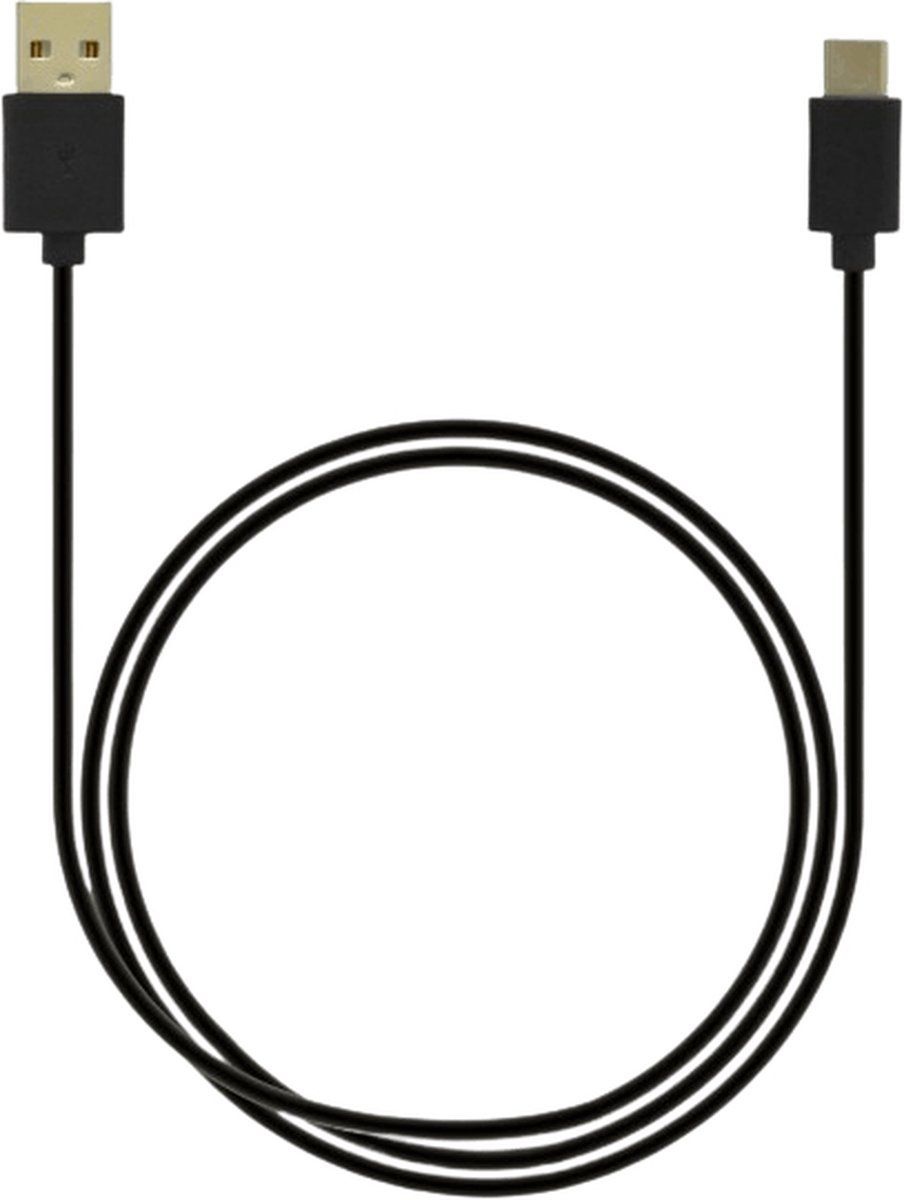 Grab 'n Go USB-A naar USB-C Kabel 1 Meter Zwart