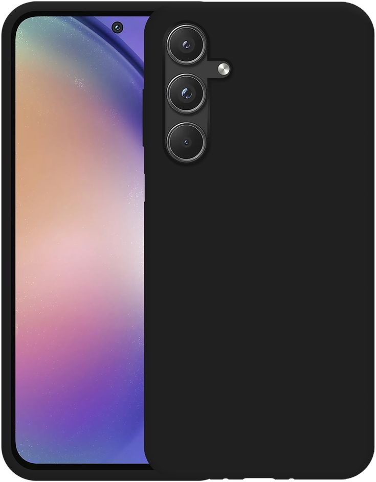 Just In Case Samsung Galaxy A55 TPU Rubber Case Zwart - Telefoonhoesje