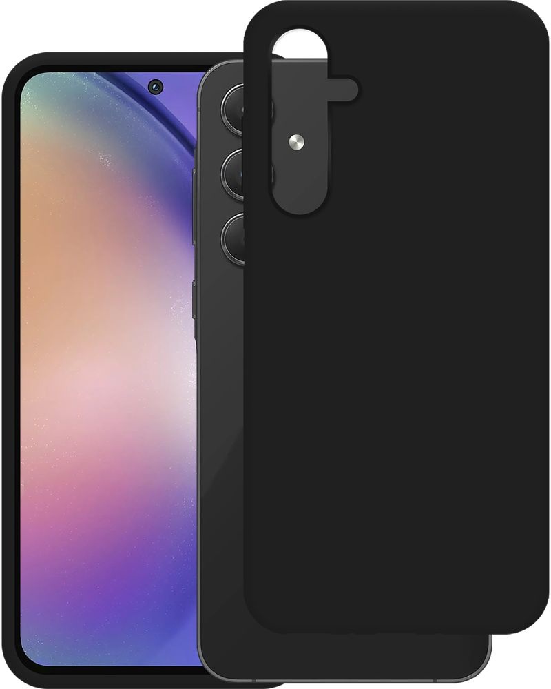 Just In Case Samsung Galaxy A55 TPU Rubber Case Zwart - Telefoonhoesje