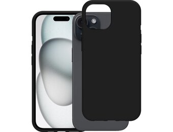 Just in Case Apple iPhone 15 Soft TPU Case Zwart - Telefoonhoesje