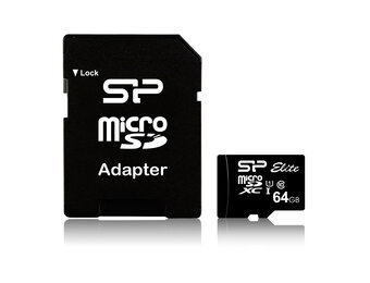Silicon Power Elite 64GB Micro SDHC geheugenkaart - Micro SD kaart