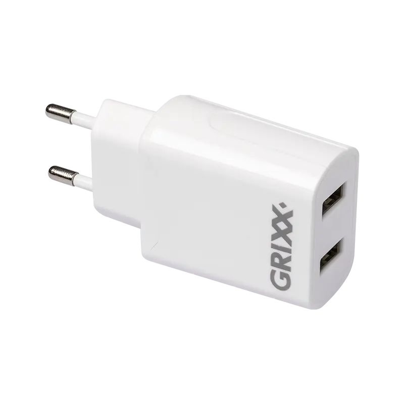 Grixx Power Adapter 220V dubbele USB-oplader