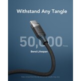 Veger CC02 USB-C naar USB-C kabel 1.5m Braided Nylon