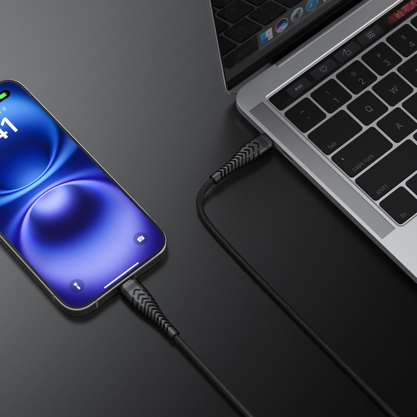 Veger V106 USB-C naar USB-C kabel 1.2m Nylon