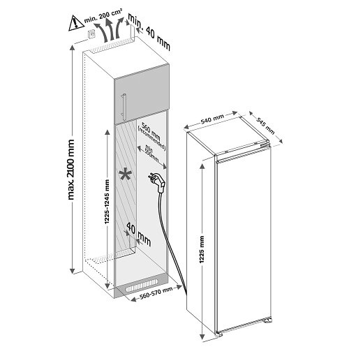 Inventum IKK1222S - Inbouw koelkast