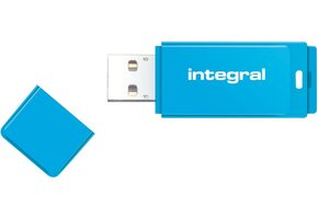 Integral Neon USB Flash Drive 2.0 64GB Blauw - USB-stick