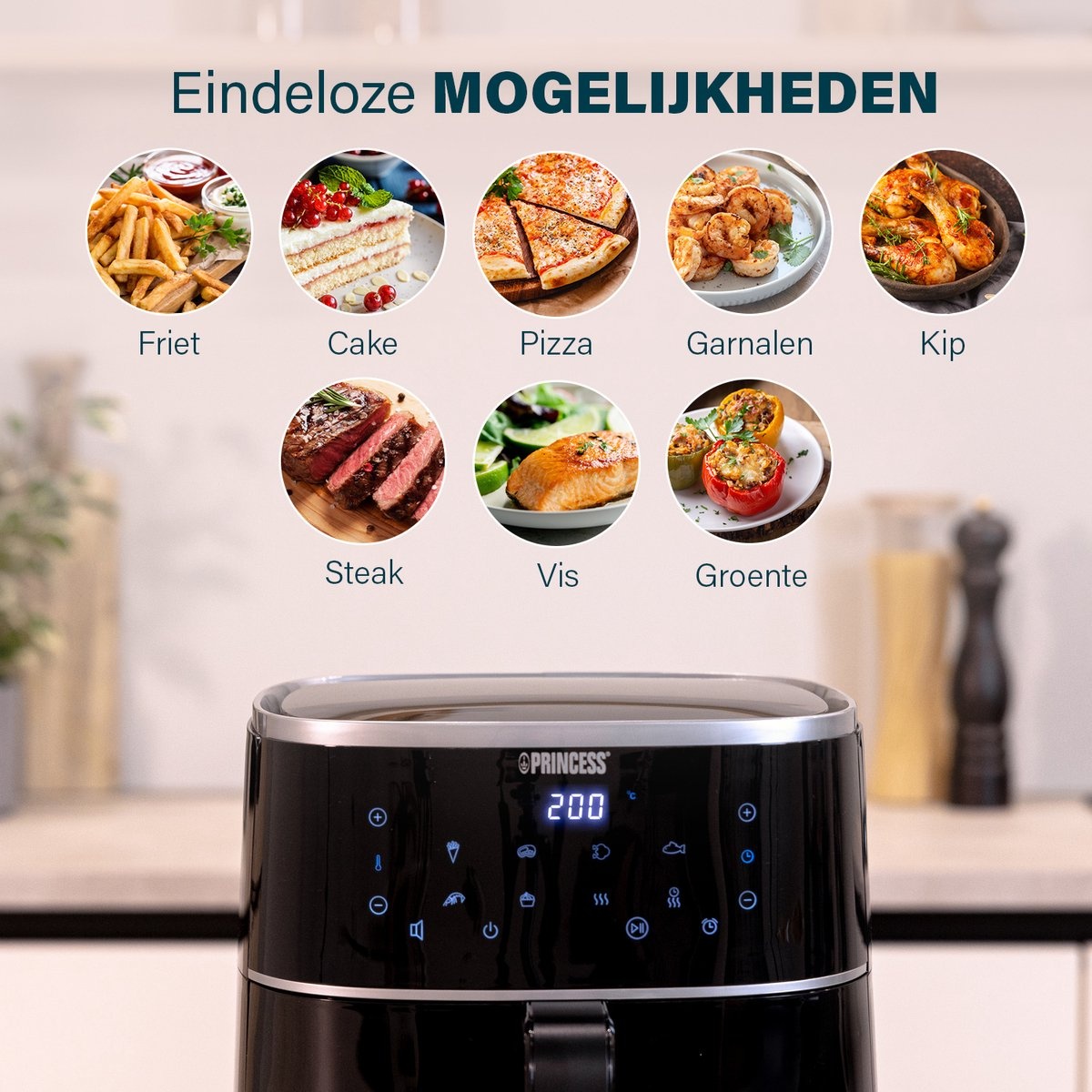 Princess 182238 Digitale Airfryer - Hetelucht friteuse