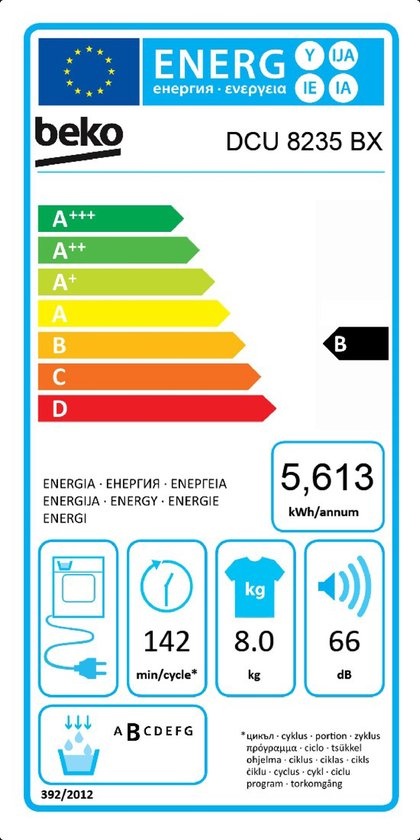 Beko DCU8235BXT - Condensdroger