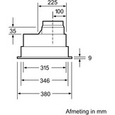 Bosch DHL555BL Serie 4 - Inbouw afzuigkap