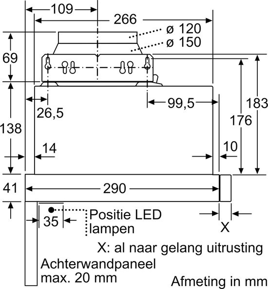 Bosch DFM064W54 - Vlakscherm afzuigkap