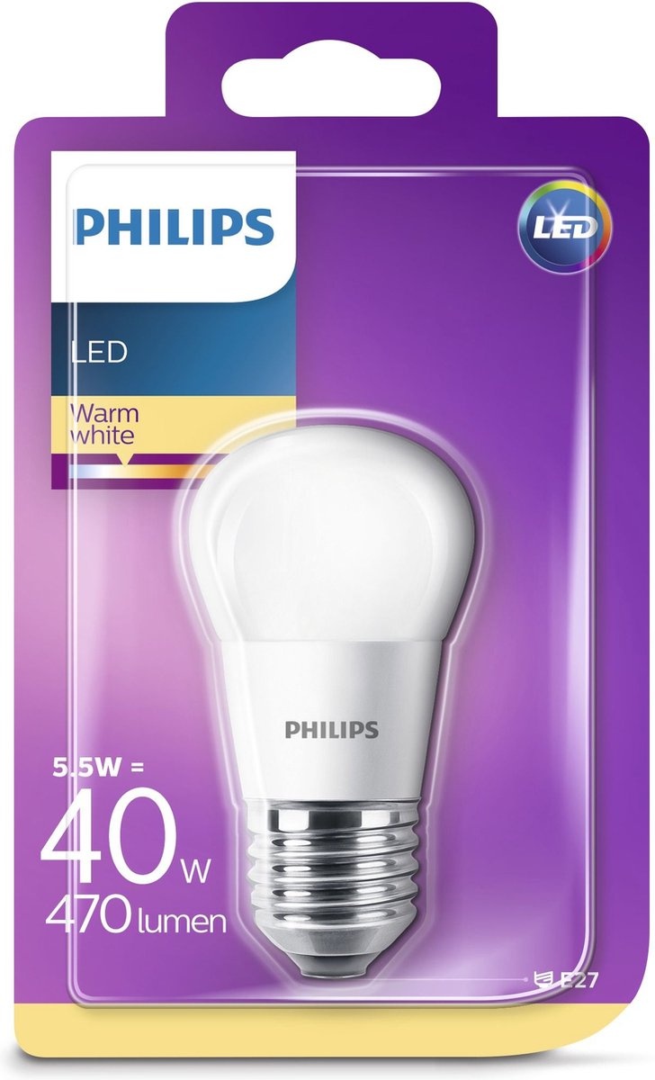 Philips LED Kogellamp 5,5W (40W) E27
