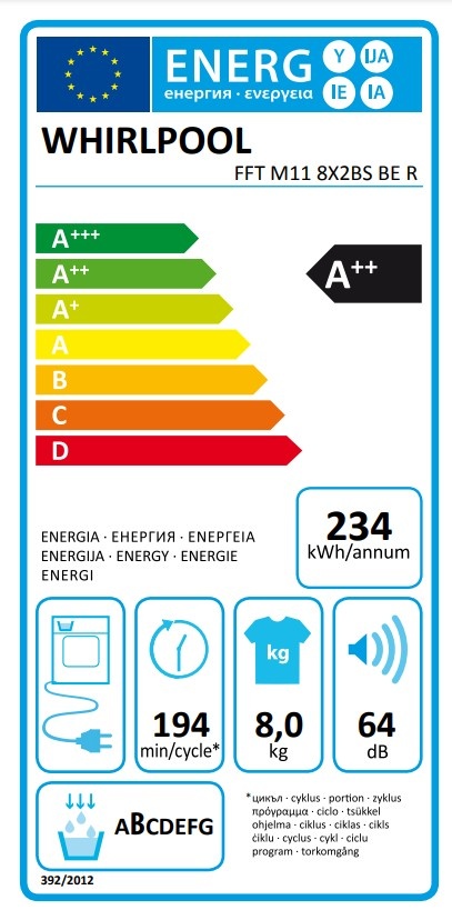 Whirlpool FFT M11 8X2BS BE R - Warmtepompdroger