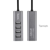 Hoco USB 2.0 HUB 4 poorten Grijs - USB-hub