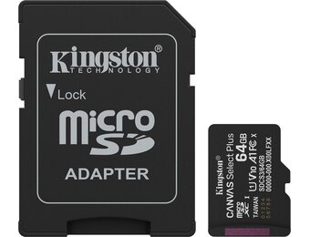 Kingston Canvas Select Plus Gen. 3 microSDXC 64GB - Micro SD kaart