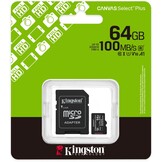 Kingston Canvas Select Plus Gen. 3 microSDXC 64GB - Micro SD kaart