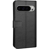 Just in Case Google Pixel 9 Pro XL PU leather Book Case Zwart - Telefoonhoesje
