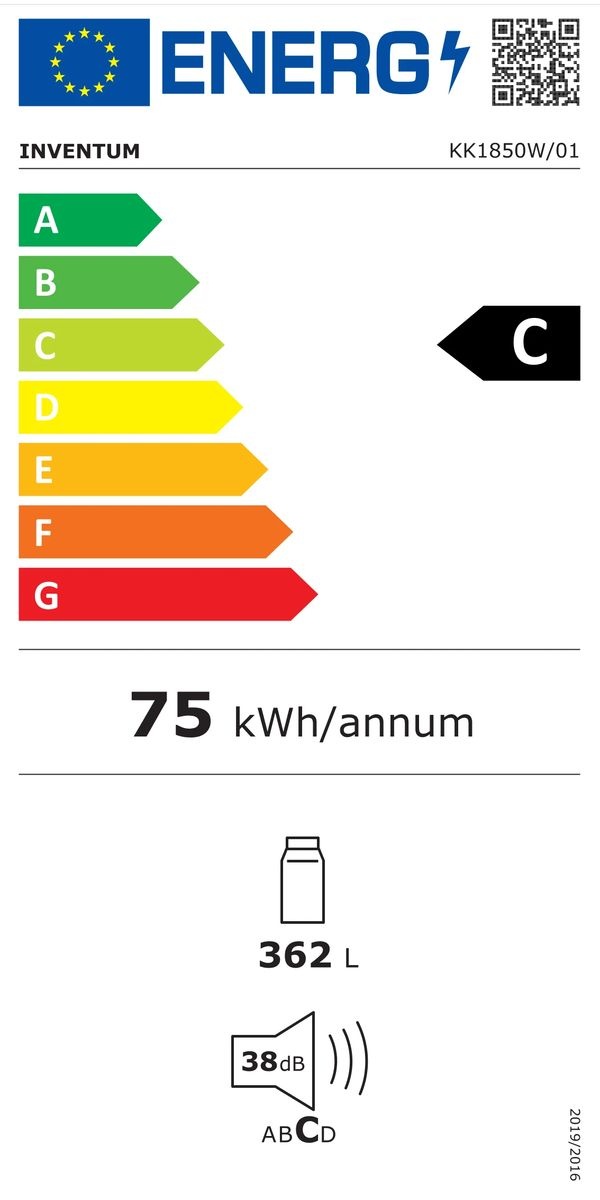 Inventum KK1850W - Vrijstaande koelkast