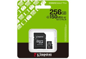 Kingston Canvas Select Plus Gen. 3 microSDXC 256GB met SD-adapter - Micro SD kaart