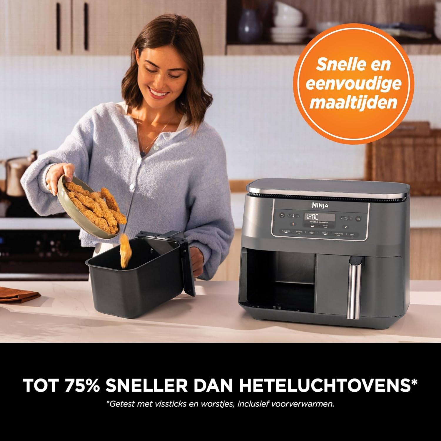 Ninja Dual Zone DZ300EU - Hetelucht friteuse