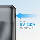 Veger L10S W1105PDB 10.000 mAh Powerbank Zwart - Powerbank